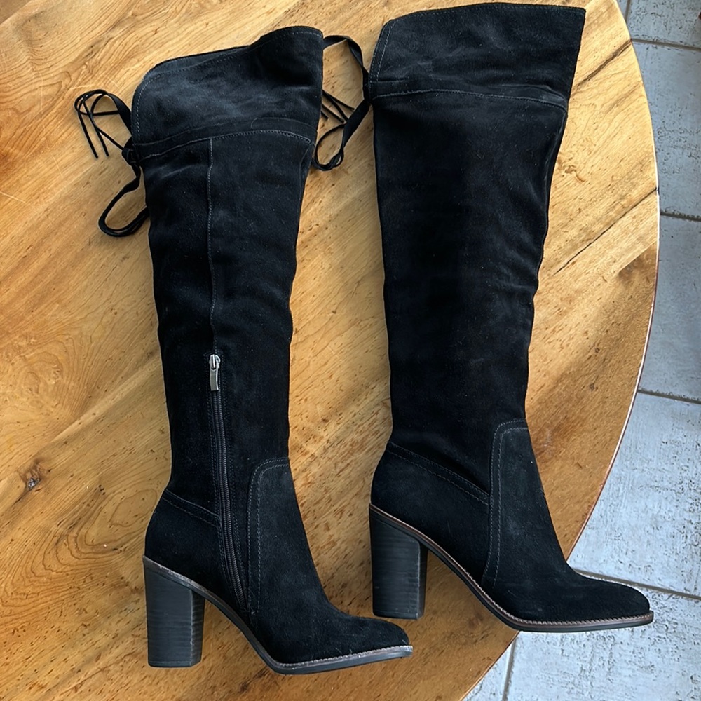 Franco Sarto tall over the knee high heeled suede boots